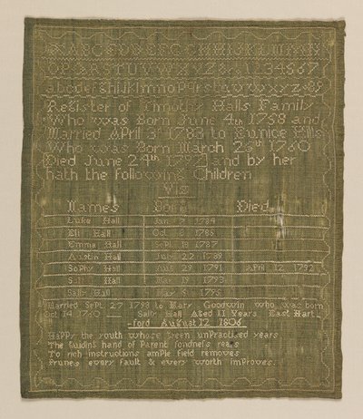 Sampler by Sally Hall